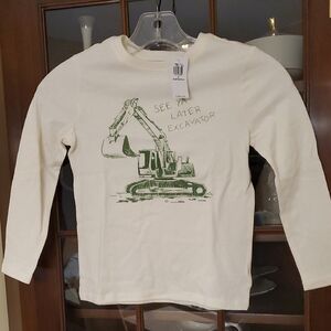 Old Navy | Excavator Kids Long Sleeve Tee NWT
